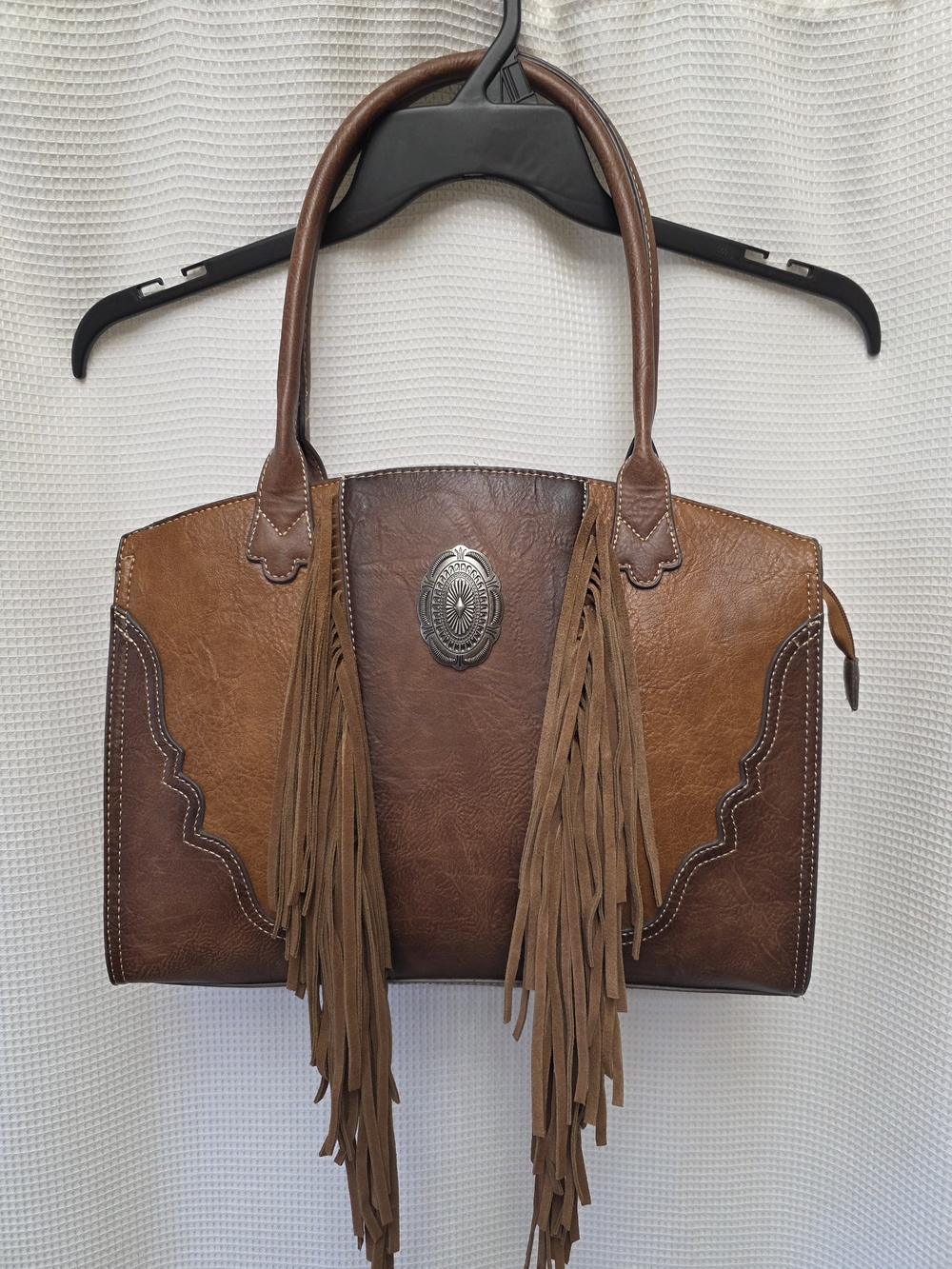 Justin Ladies Brown & Tan with Concho Concealed Carry Tote bag